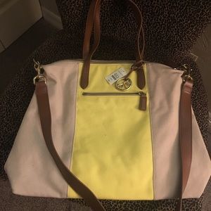 ⭐️Canvas linen and leather bag / shopper